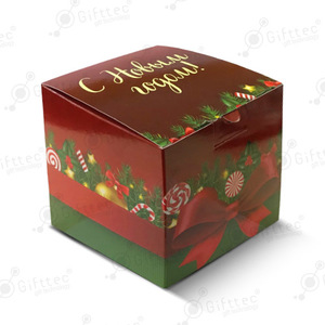 Коробка подарочная для кружки С Новым Годом красная